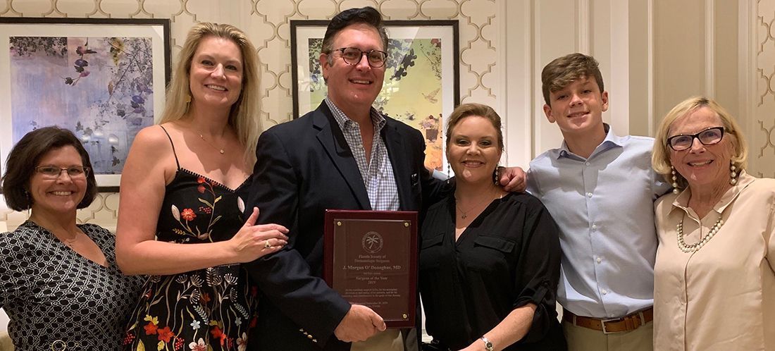 Dr. J Morgan O’Donoghue of O’Donoghue Dermatology named 2019 Surgeon of the Year by the Florida Society of Dermatologic Surgeons (FSDS).